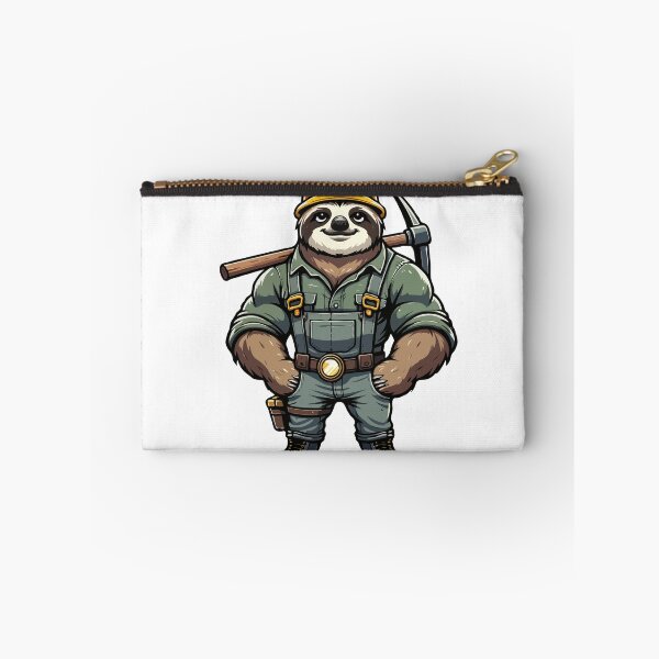 Item preview, Funny Miner Sloth – Hardworking Sloth Humor Design designed and sold by CyfroweMysli.