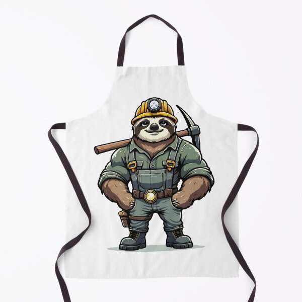 Item preview, Funny Miner Sloth – Hardworking Sloth Humor Design designed and sold by CyfroweMysli.