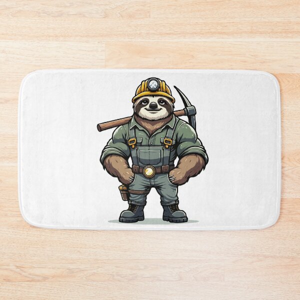 Item preview, Funny Miner Sloth – Hardworking Sloth Humor Design designed and sold by CyfroweMysli.