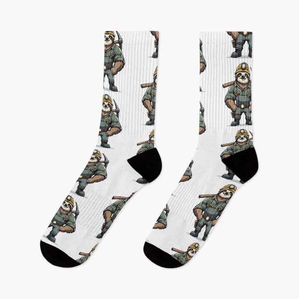 Item preview, Funny Miner Sloth – Hardworking Sloth Humor Design designed and sold by CyfroweMysli.