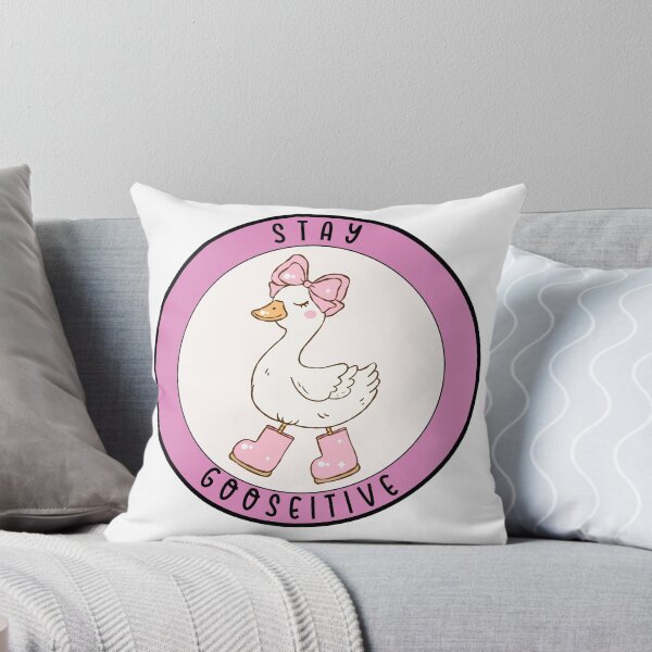 Item preview, Stay Gooseitive – Cute Goose Pun Motivational Sticker designed and sold by deslydesign.