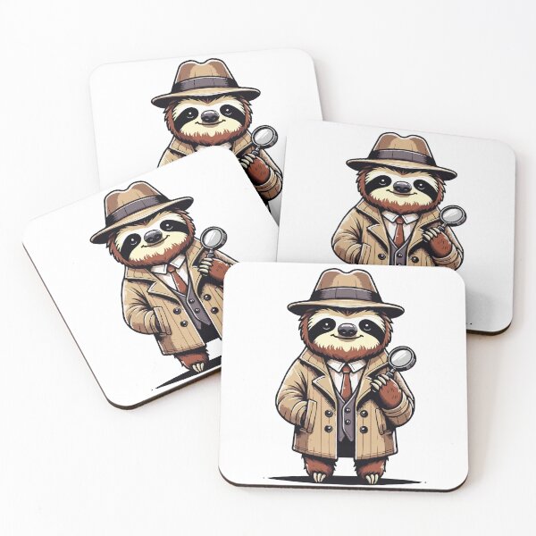 Item preview, Funny Detective Sloth – Cute Mystery Sloth Design designed and sold by CyfroweMysli.