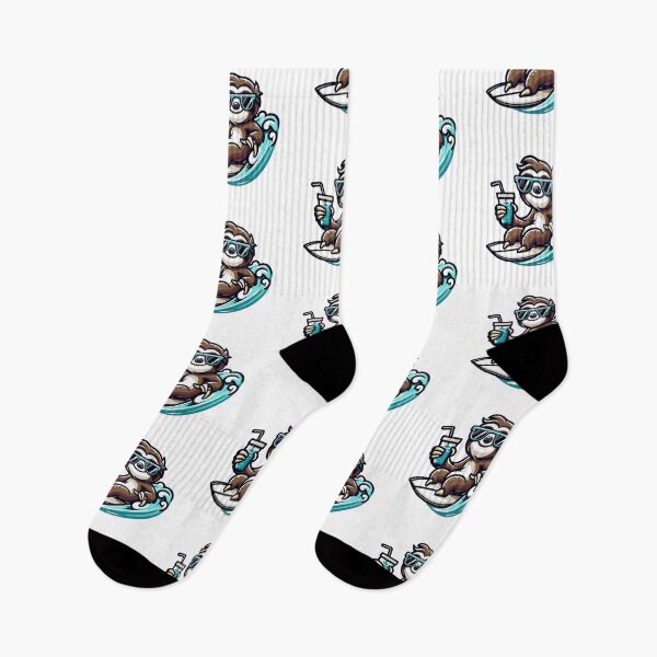 Item preview, Funny Surfing Sloth – Cute Summer Beach Sloth Design designed and sold by CyfroweMysli.