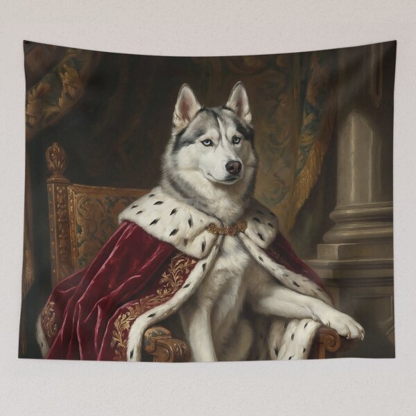 Item preview, Royal Husky King Renaissance Portrait designed and sold by Rutvain.