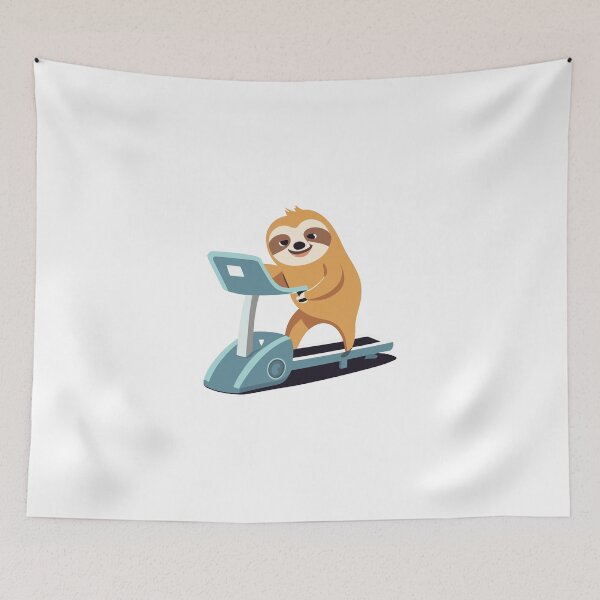 Item preview, Funny Gym Sloth – Cute Sloth Workout Humor Design designed and sold by CyfroweMysli.