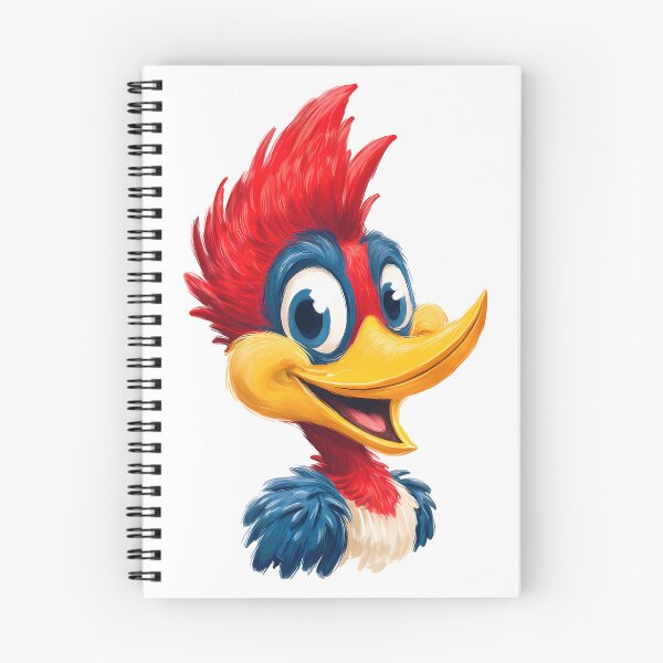 Item preview, Cute Cartoon Woodpecker Head - Adorable Spiky Red Crest Bird Art Print designed and sold by DesignArtist.ia.