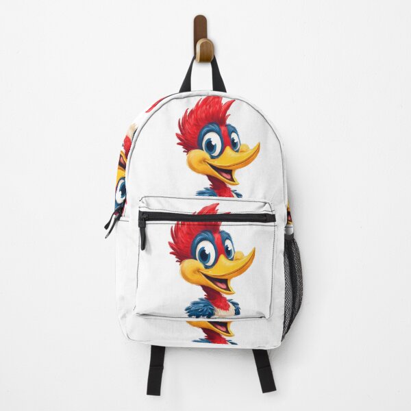 Item preview, Cute Cartoon Woodpecker Head - Adorable Spiky Red Crest Bird Art Print designed and sold by DesignArtist.ia.