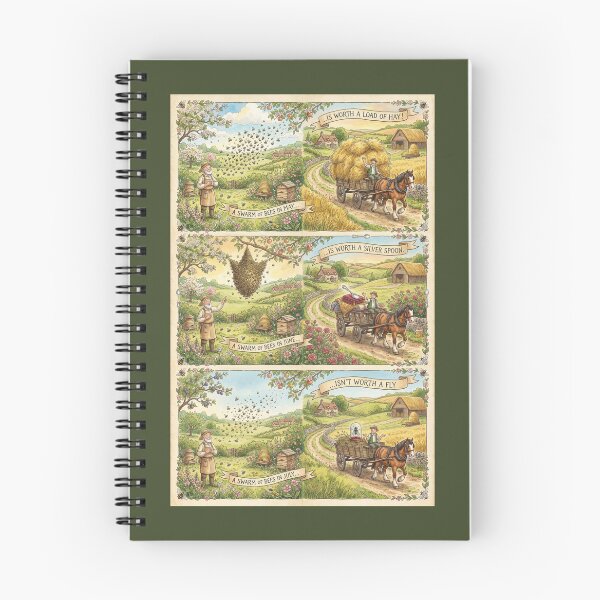 Item preview, A Swarm of Bees Folklore Rhyme - Complete Triptych designed and sold by Englandbear.