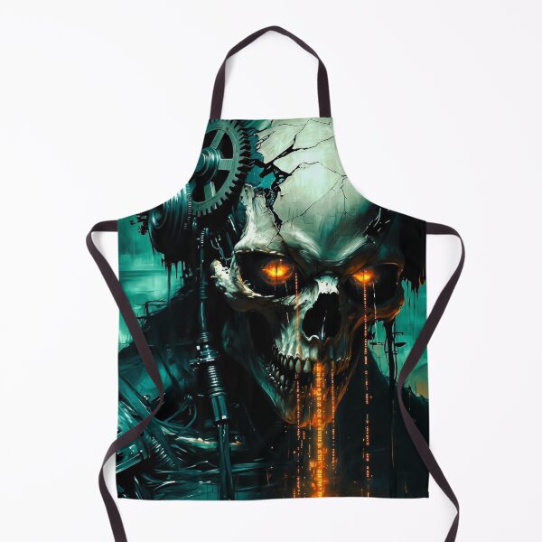 Item preview, Melt The Mainframe Biomechanical Cyber Skull Art designed and sold by Insomnia Art Designs.