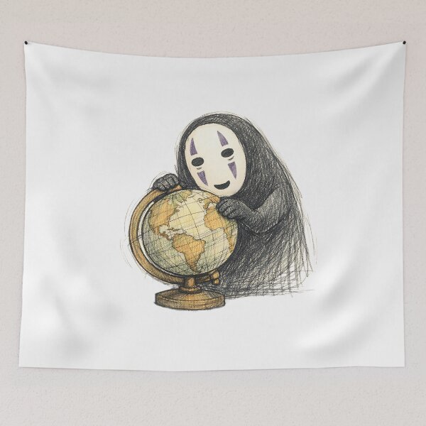 Item preview, NO FACE WITH VINTAGE GLOBE designed and sold by LIS AND MELIVERSO.