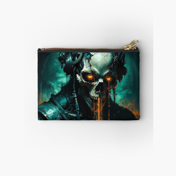 Item preview, Melt The Mainframe Biomechanical Cyber Skull Art designed and sold by Insomnia Art Designs.