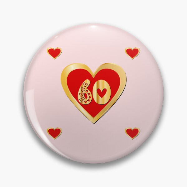 Item preview, 60th birthday heart designed and sold by minimalartstory.