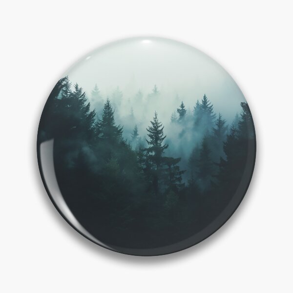 Item preview, Mist Covered Evergreen Forest Landscape designed and sold by Christian Weiss.