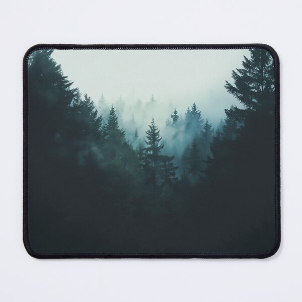 Item preview, Mist Covered Evergreen Forest Landscape designed and sold by Christian Weiss.