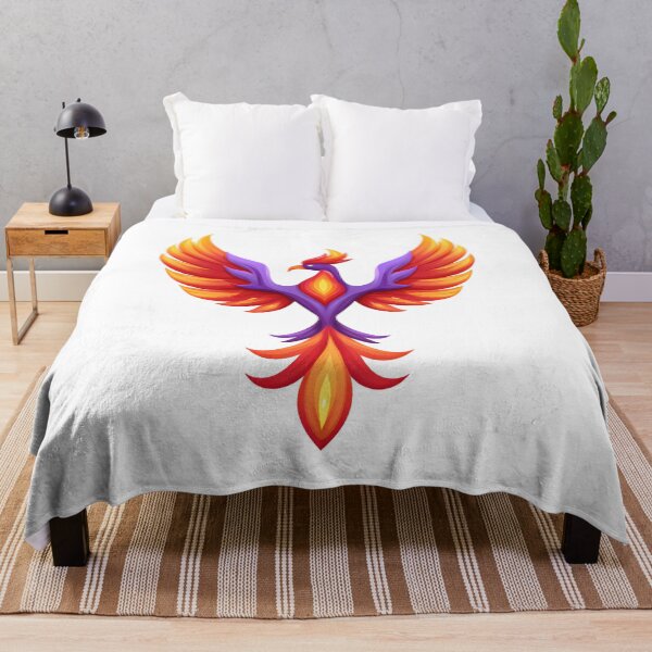 Item preview, Fiery Phoenix Rising - Vibrant Fantasy Rebirth Art Print designed and sold by DesignArtist.ia.