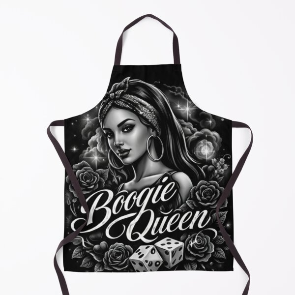 Item preview, BOOGIE QUEEN black noir chicano art designed and sold by Black Sheep Studios .