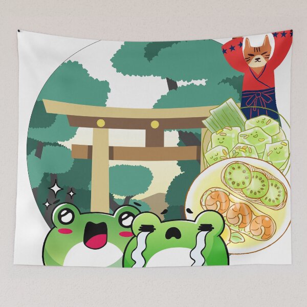 Item preview, Gourmet Emotion at the Shrine with Cat and Frogs designed and sold by Kanniax.
