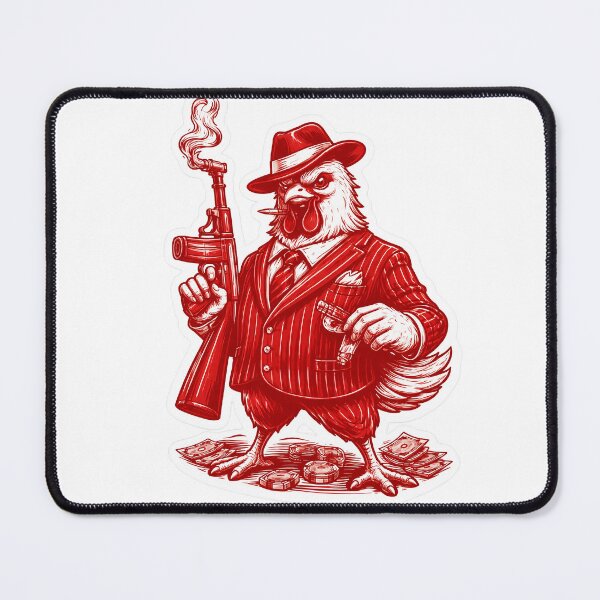 Item preview, Mafia Chicken Sticker – Gangster Rooster designed and sold by PIXEL POP DESIGNS - Beyond the Norm!.