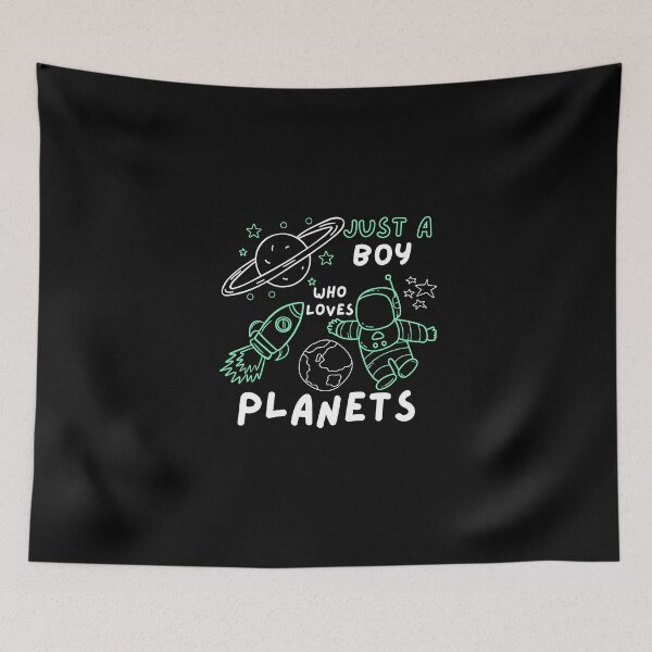 Item preview, Just a Boy Who Loves Planets designed and sold by LuveraxArt.