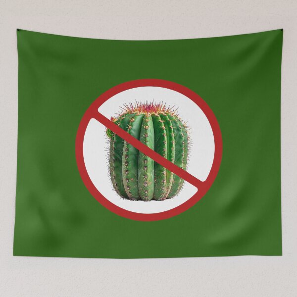 Item preview, Prohibited Sign Cactus, Novelty Signage, Cacti designed and sold by AASparksDesigns.