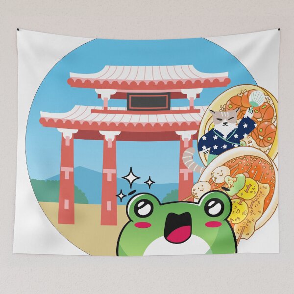 Item preview, Feast under the Sacred Gate with Cat and Frog designed and sold by Kanniax.