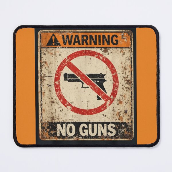 Item preview, Warning No Guns Vintage Grunge Sign Gun Control No Weapons Allowed designed and sold by SoftInk Studio.