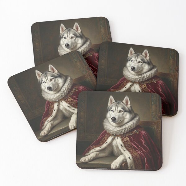 Item preview, Regal Siberian Husky Royal Throne Portrait designed and sold by Rutvain.