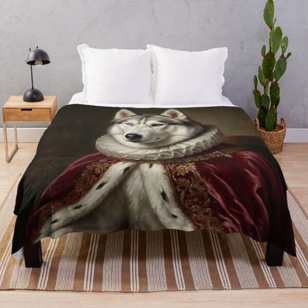 Item preview, Regal Siberian Husky Royal Throne Portrait designed and sold by Rutvain.