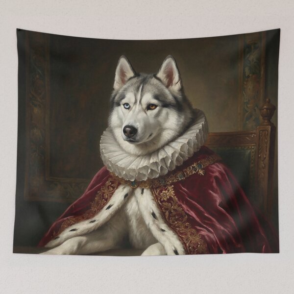 Item preview, Regal Siberian Husky Royal Throne Portrait designed and sold by Rutvain.