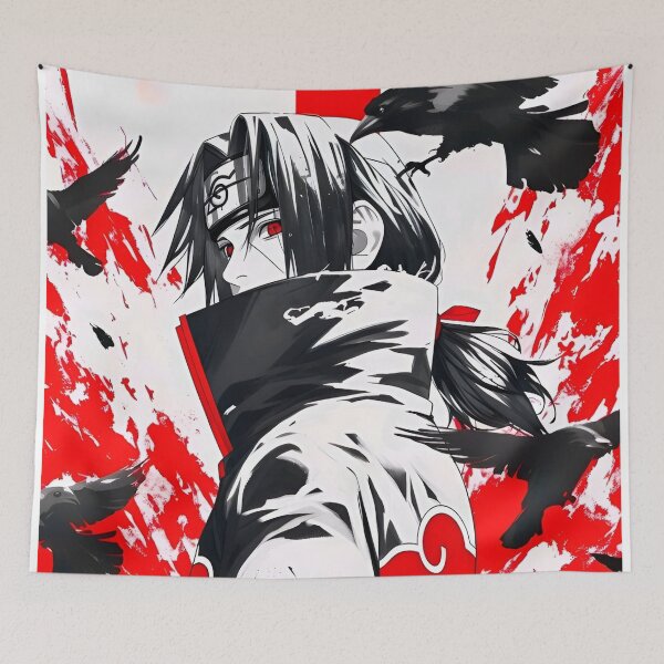 Item preview, Dark Crow Ninja – Red Cloud Cloak Anime Shadow Warrior Aesthetic designed and sold by Dyan4.