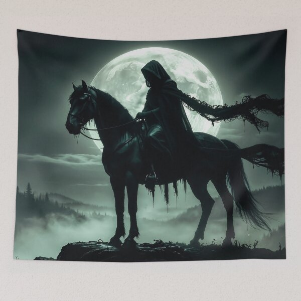 Item preview, Death Rider Grim Reaper Ghostly Horseman Art designed and sold by Insomnia Art Designs.