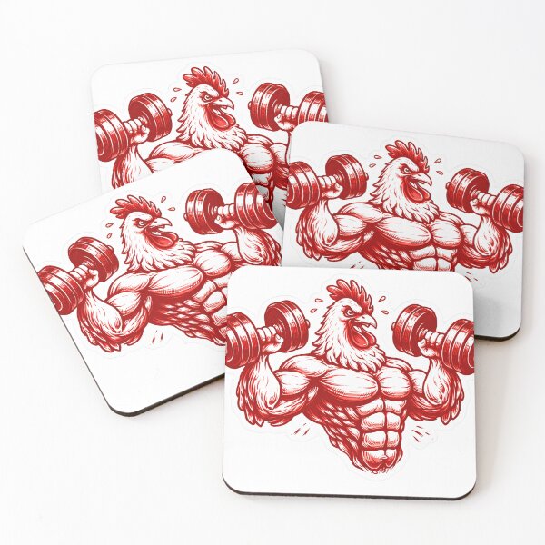 Item preview, Buff Chicken Workout Sticker designed and sold by PIXEL POP DESIGNS - Beyond the Norm!.
