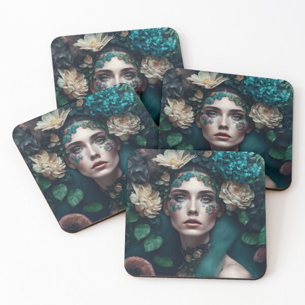 Item preview, Goddess of Nature with Organic and Floral Style - Fantastic Photographic Art that Unites Human Beauty and the Plant World designed and sold by Hipatye26.