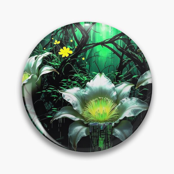 Item preview, Digital Pollination Cybernetic Floral Tech Art designed and sold by Insomnia Art Designs.