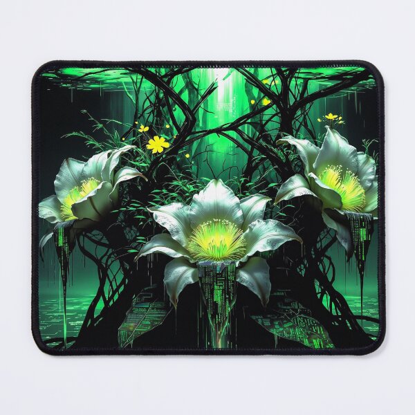 Item preview, Digital Pollination Cybernetic Floral Tech Art designed and sold by Insomnia Art Designs.