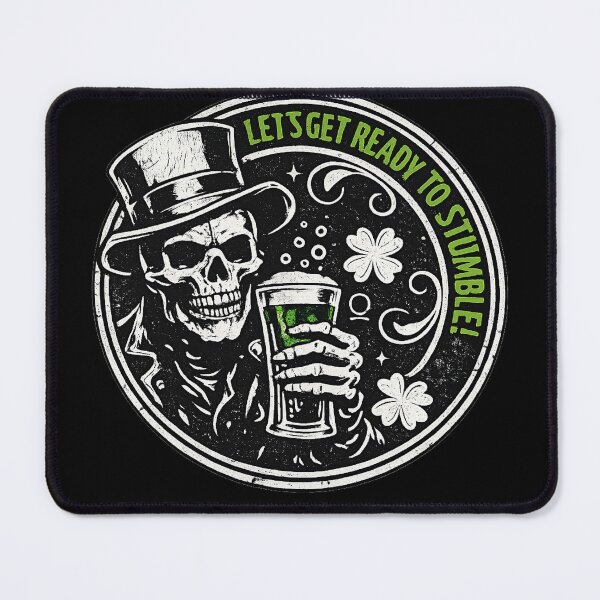 Item preview, Let’s Get Ready to Stumble – Funny St Patrick’s Day Skeleton Drinking Design designed and sold by GarnerSupplyCo.
