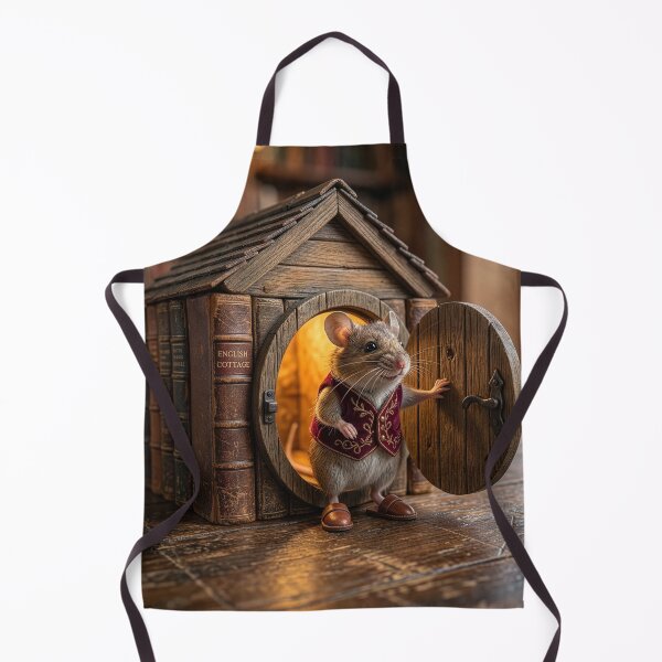 Item preview, Mouse Builds a Book Cottage on Table designed and sold by Tridentulus.