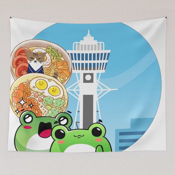 Item preview, Gourmet Discovery in Sapporo with Cat and Frogs designed and sold by Kanniax.