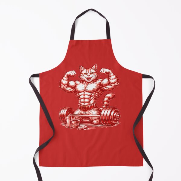 Item preview, Buff Cat Gym Sticker designed and sold by PIXEL POP DESIGNS - Beyond the Norm!.