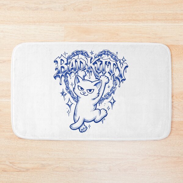 Item preview, BADKITTY Blue Ink Streetwear Cat – Mischievous Cartoon Kitty Graphic designed and sold by BADKITTY!.