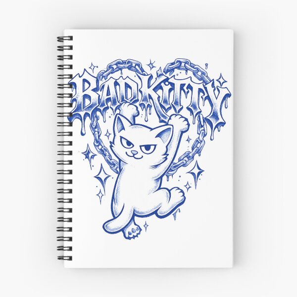 Item preview, BADKITTY Blue Ink Streetwear Cat – Mischievous Cartoon Kitty Graphic designed and sold by BADKITTY!.