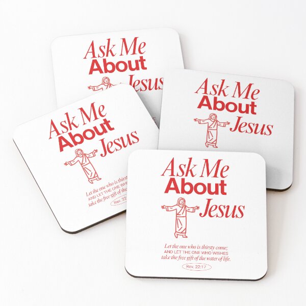 Item preview, Ask Me About Jesus designed and sold by RedeemedDesignCo.