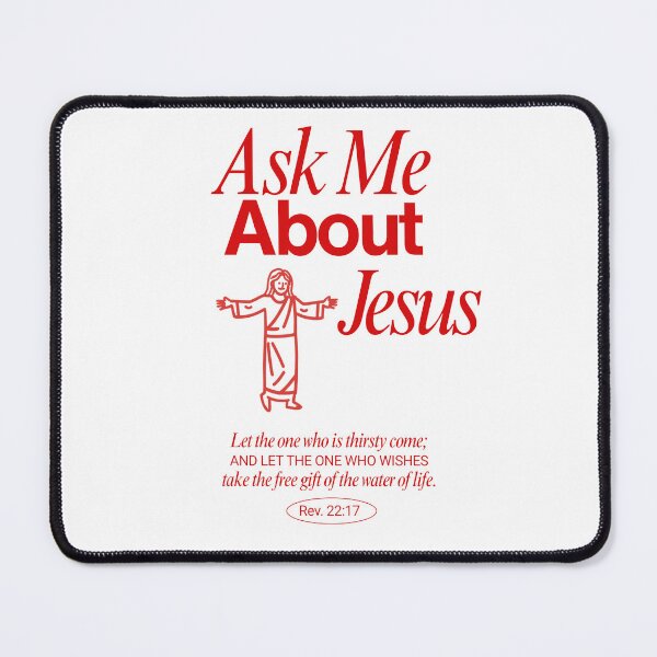 Item preview, Ask Me About Jesus designed and sold by RedeemedDesignCo.