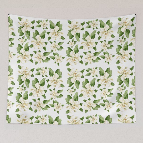 Item preview, White flower pattern designed and sold by snoWorkshop.