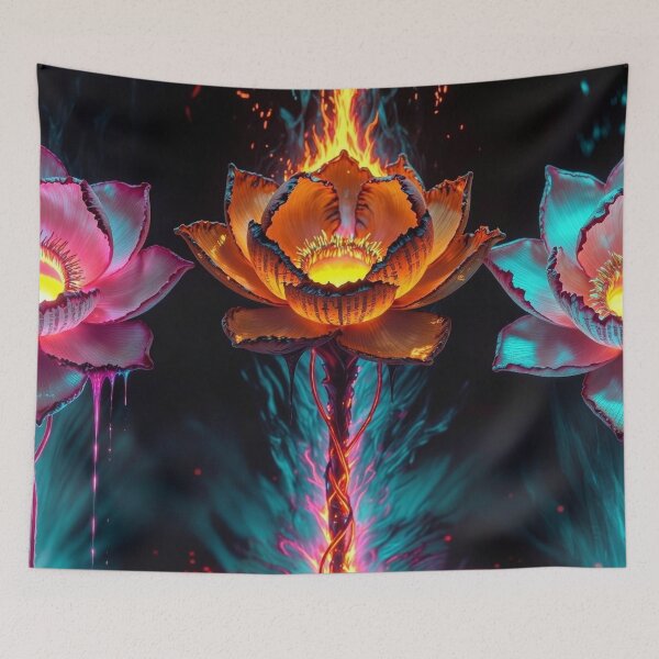Item preview, Bioluminescent Botanical Sci-Fi Flower Illustration designed and sold by Insomnia Art Designs.