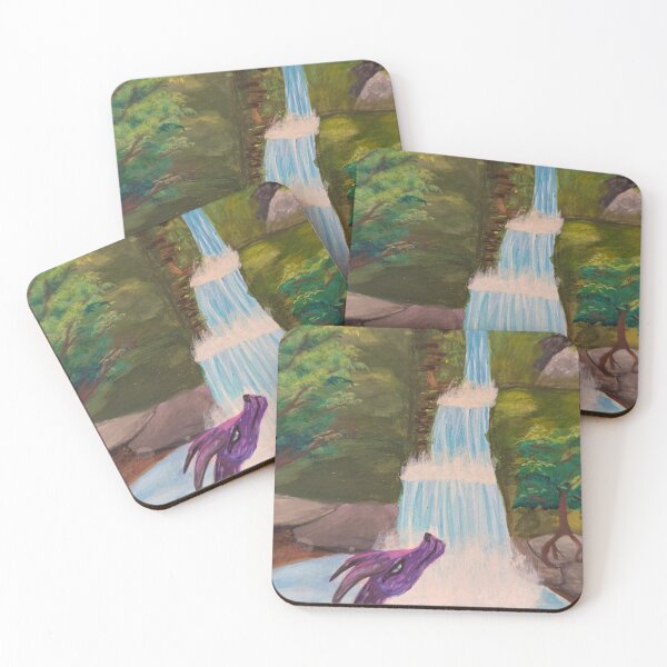 Item preview, Purple Dragon at waterfall  designed and sold by Daydream-Mikie.