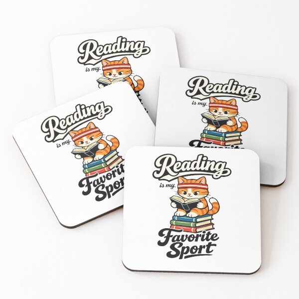 Item preview, Cat Reading is My Favorite Sport for Librarian Bookworm designed and sold by faridman.