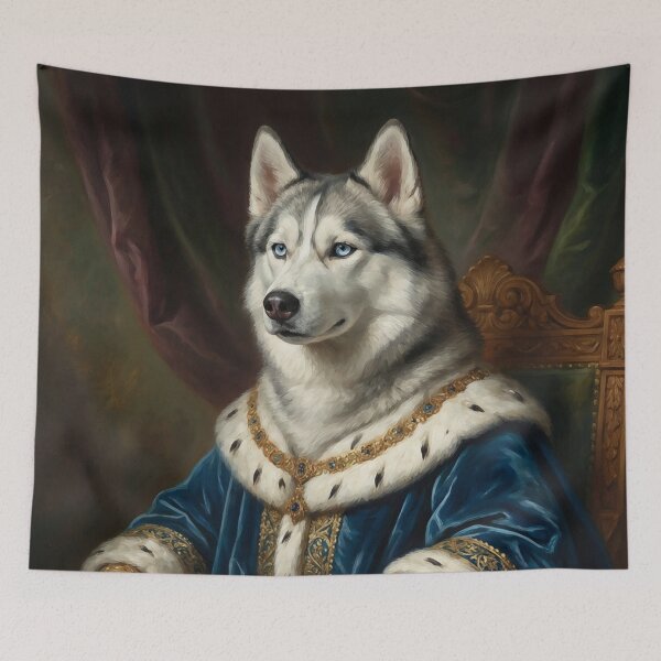 Item preview, Majestic Husky King Classical Portrait designed and sold by Rutvain.