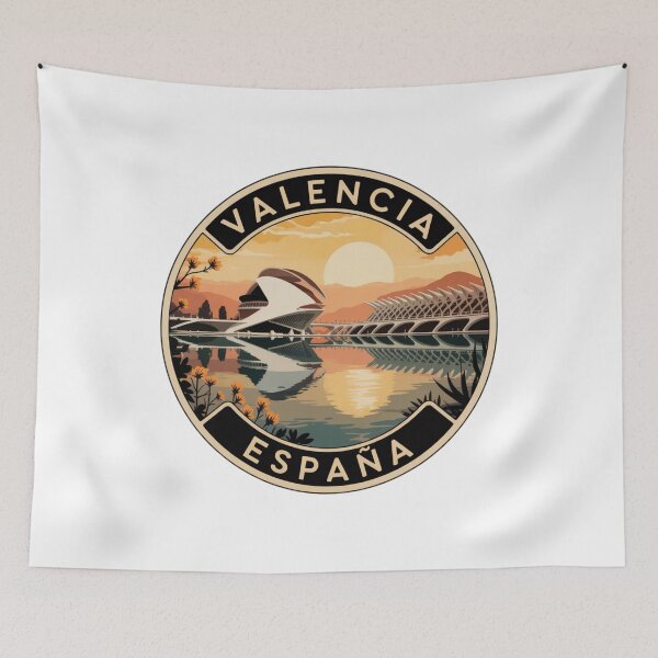 Item preview, Valencia Spain: City of Arts and Sciences Retro Illustration designed and sold by CircinusStore.