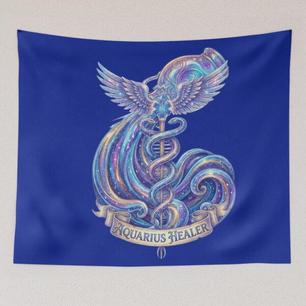 Item preview, Aquarius Medical Zodiac Graduate Astrology Art Healthcare Professional designed and sold by med-lavender-ee.